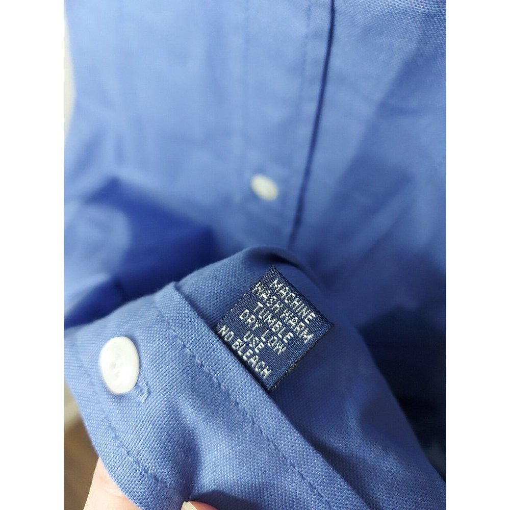 Polo Ralph Lauren 4XL XXXXL Shirt Cotton Button Up Blue Casual Short Sleeve Vtg - Picture 3 of 5